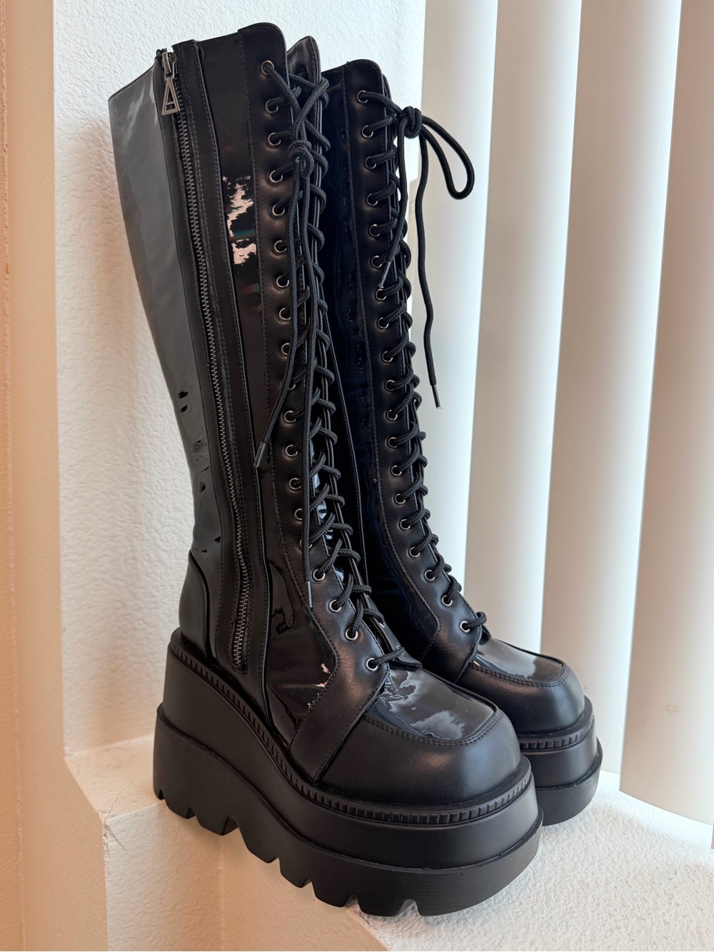 NEW Nightshade Hi Platform Boots BLK/7 -SH011